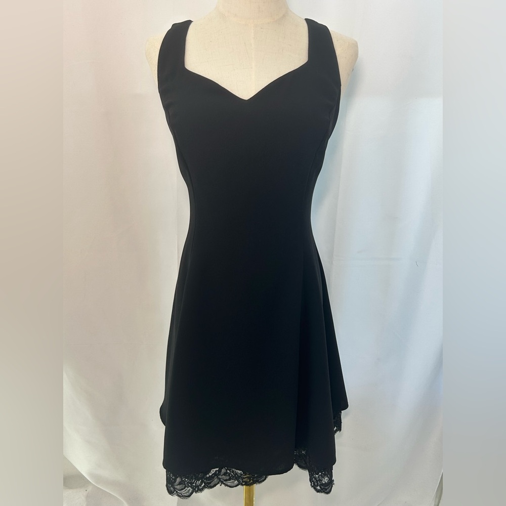 VTG 90s CDC Lace Hemmed Mini Dress